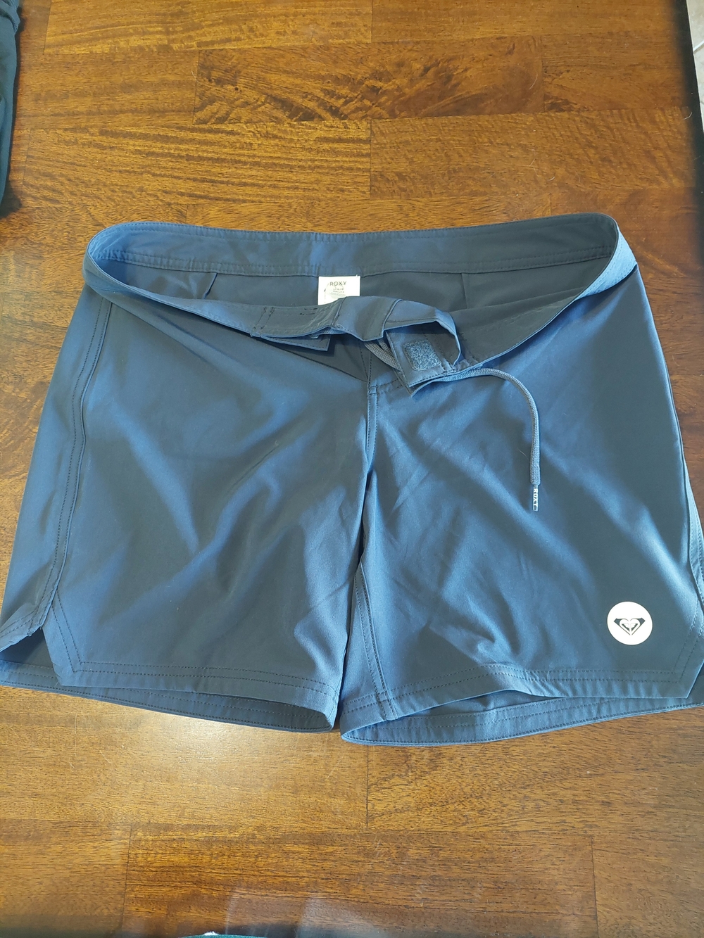 Roxy Womens Slate Blue Swim Trunks with Drawstring